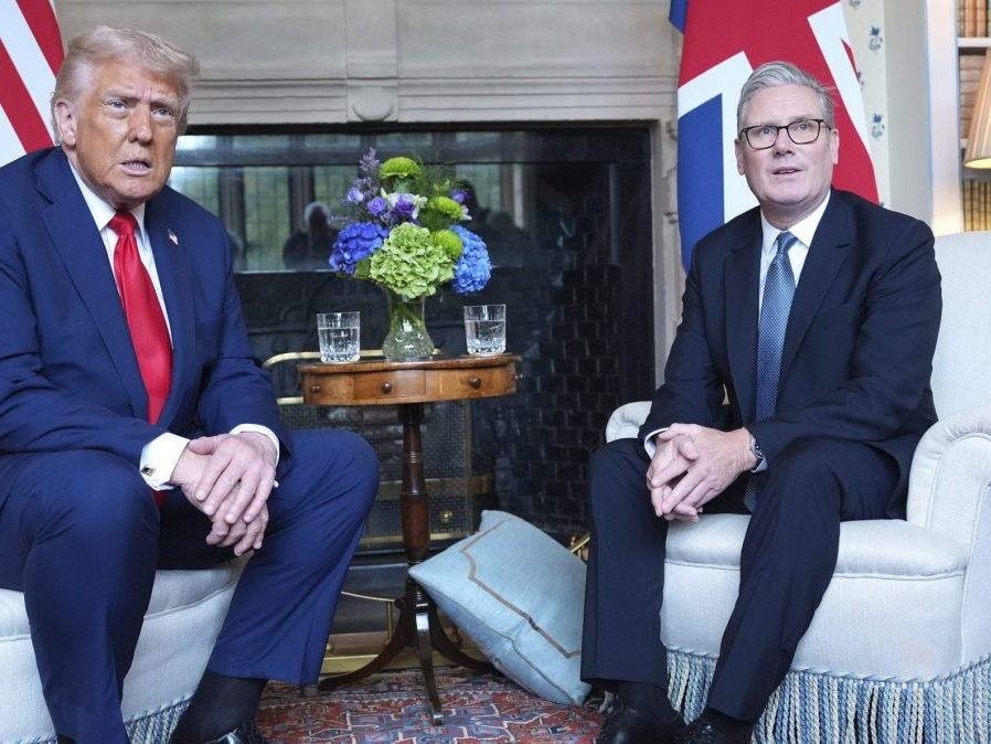 Donald Trump a Keir Starmer