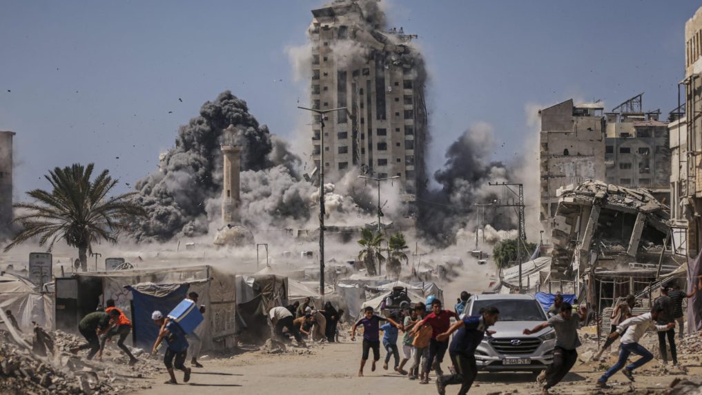 Palestínčania na úteku v Pásme Gazy