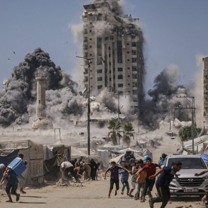 Palestínčania na úteku v Pásme Gazy