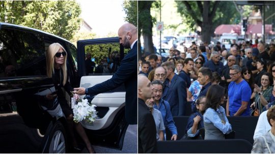 FOTO: Verejnosť sa lúči s návrhárom Giorgiom Armanim. Ulicu pred sídlom značky zaplnili stovky ľudí