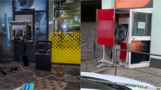 Výbuch v Košiciach poškodil dvere predajne a bankomat, rovnaký incident riešia aj v Piešťanoch. Po páchateľoch pátrajú
