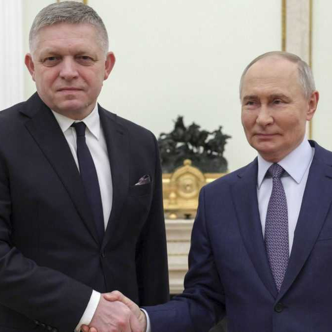 Zľava premiér Robert Fico (Smer-SD) a ruský prezident Vladimir Putin.