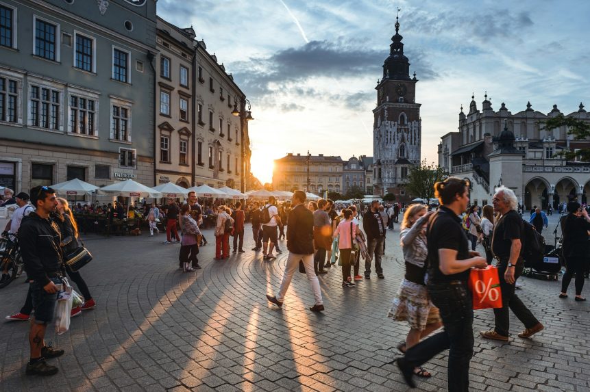 Centrum poľského Krakova.
