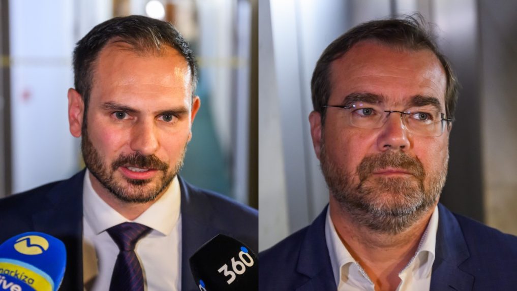 Poslanci NR SR Rastislav Krátky a Marek Krajčí (Slovensko/Za ľudí/KÚ).