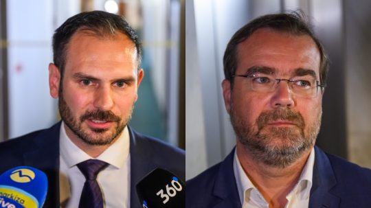 Poslanci NR SR Rastislav Krátky a Marek Krajčí (Slovensko/Za ľudí/KÚ).