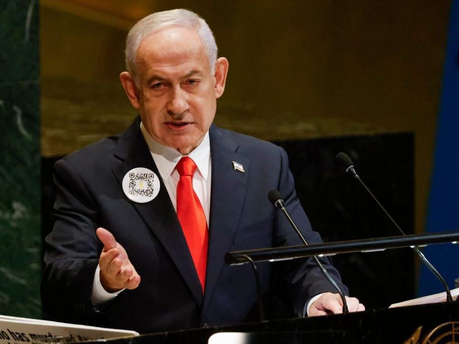 Na snímke Benjamin Netanjahu.