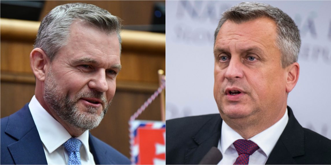 Na snímke Peter Pellegrini a Andrej Danko.