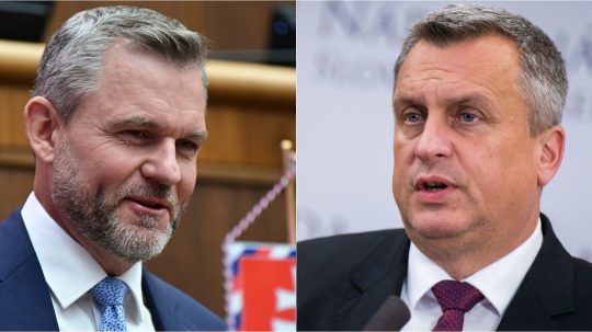 Na snímke Peter Pellegrini a Andrej Danko.