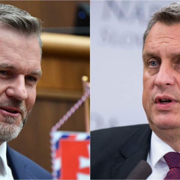 Na snímke Peter Pellegrini a Andrej Danko.