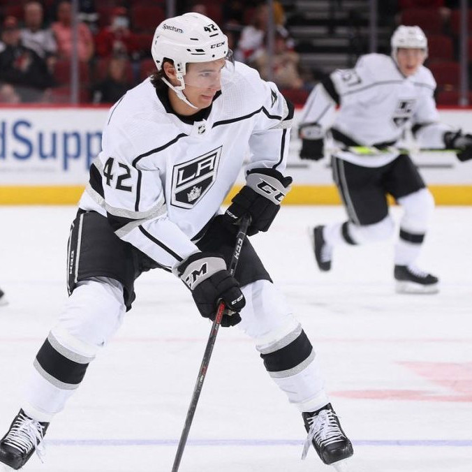Hokejista Martin Chromiak v drese Los Angeles Kings.
