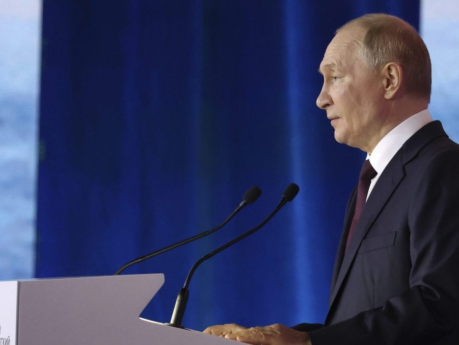 Na snímke ruský prezident Vladimir Putin.