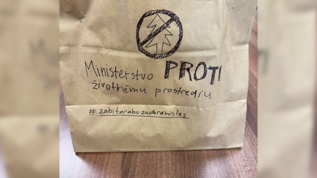 Taška, s ktorou sa mal fotiť kuriér donáškovej služby Bolt.
