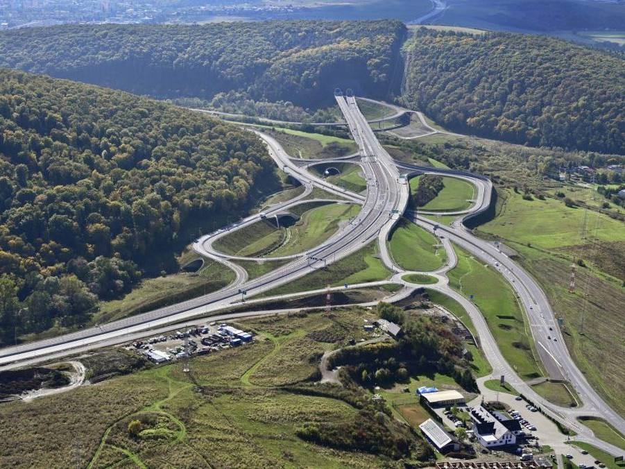 Stavba II. etapy severného obchvatu Prešova.