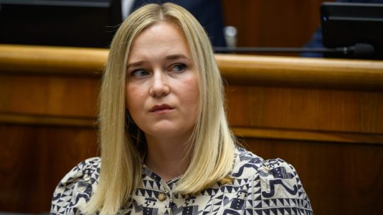 Na snímke opozičná poslankyňa Vladimíra Marcinková (SaS).