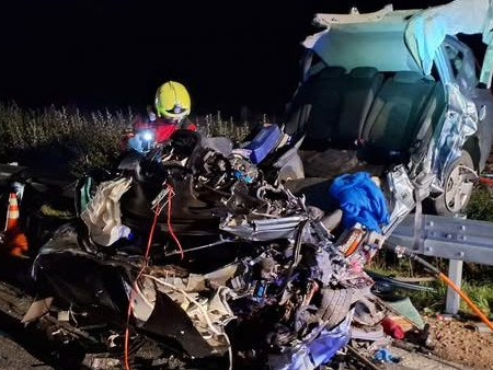 snímka z miesta nehody na Horehroní