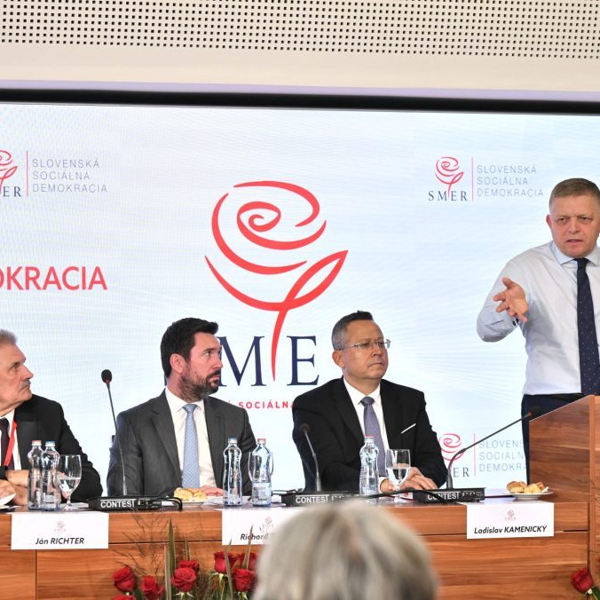 Robert Fico počas príhovoru na pracovnom sneme strany Smer-SD.