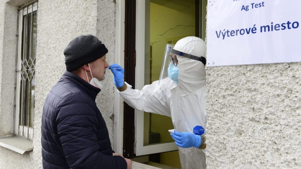 Odberové miesto antigénového testovania na COVID-19.