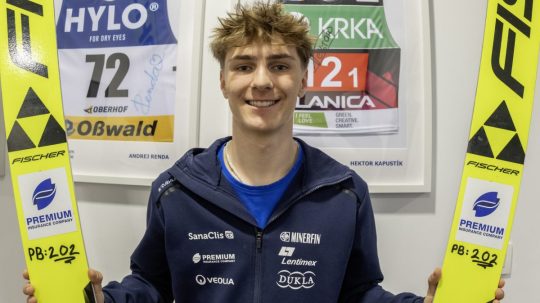 Slovenský reprezentant v skokoch na lyžiach Hektor Kapustík.