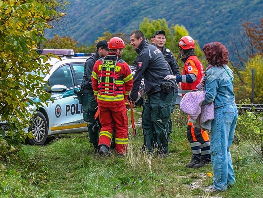 snímka z miesta havárie