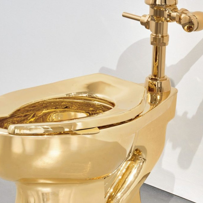 zlatá toaleta, umelecké dielo