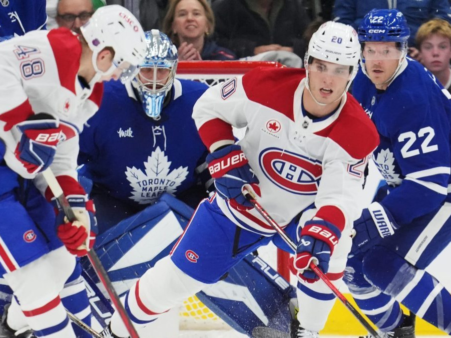 Na snímke slovenský hráč Montrealu Juraj Slafkovský.