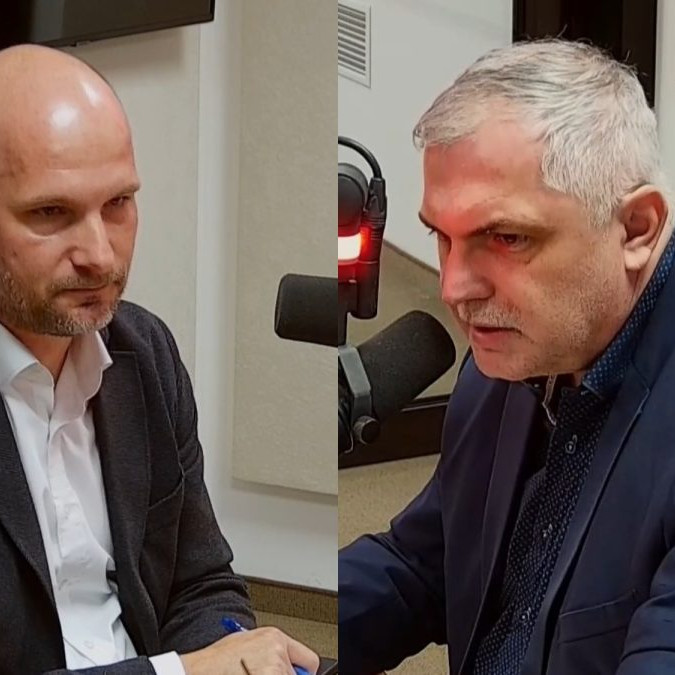 Na snímke Gábor Grendel a Roman Michelko.