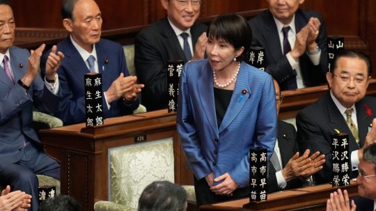 Japonská premiérka Sanae Takaičiová.