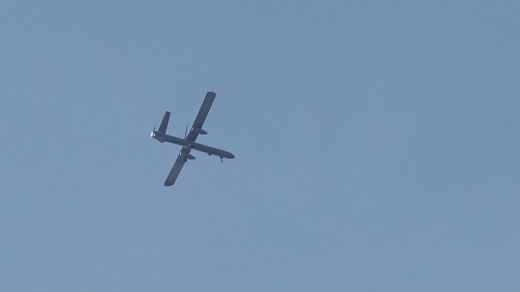 Na snímke je bezpilotné lietadlo - dron.