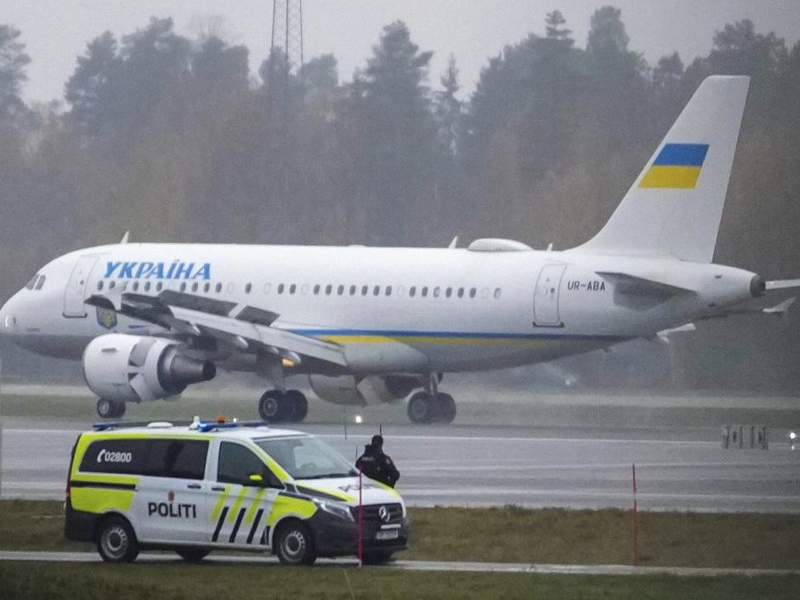 Na snímke lietadlo V. Zelenského.