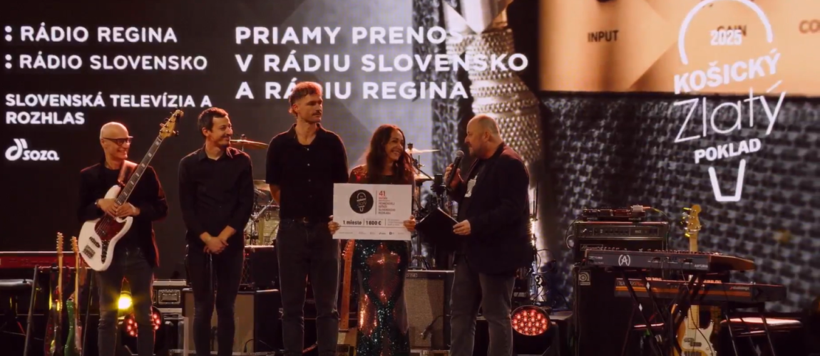 Na snimke Martina Comiso Band po výhre Košického zlatého pokladu.