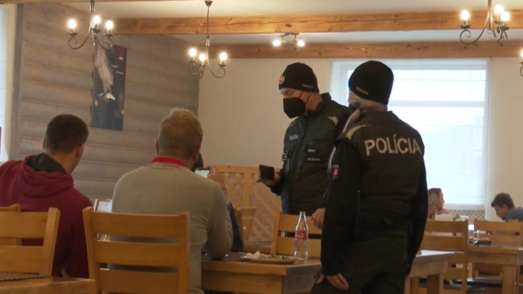 Na ilustračnej snímke policajná kontrola počas covidu.
