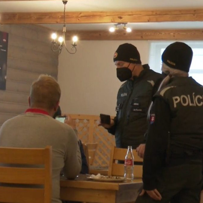 Na ilustračnej snímke policajná kontrola počas covidu.