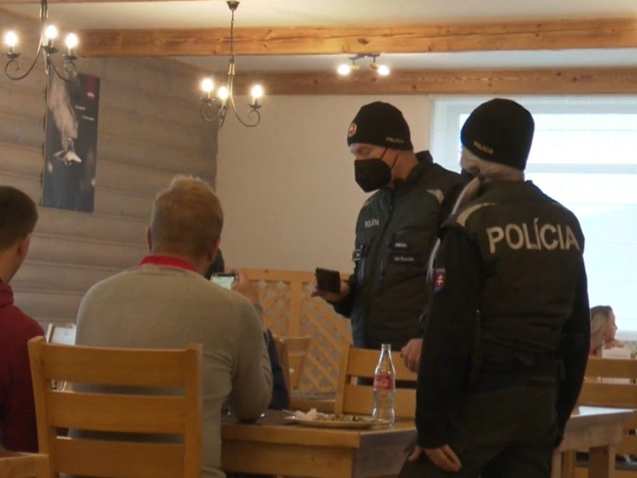 Na ilustračnej snímke policajná kontrola počas covidu.