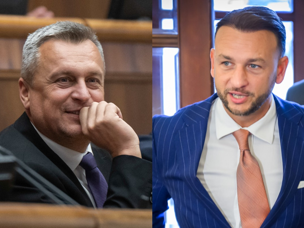 Predsedovia SNS a Hlasu-SD Andrej Danko a Matúš Šutaj Eštok.