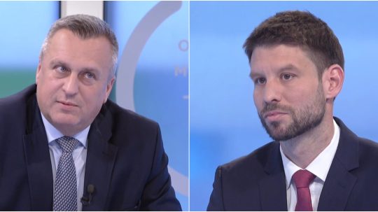 Na snímke Andrej Danko a Michal Šimečka.