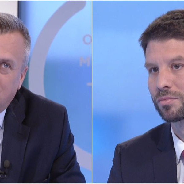 Na snímke Andrej Danko a Michal Šimečka.