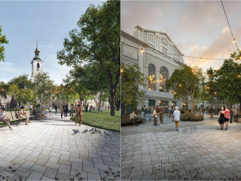 Na snímke vizualizácia nových námestí.