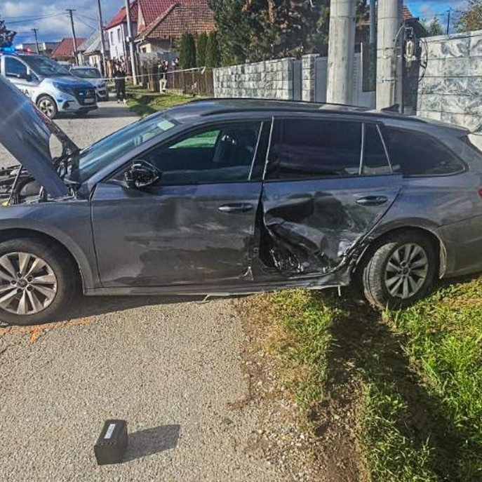 Nehoda v obci Geča.
