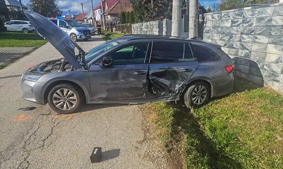 Nehoda v obci Geča.