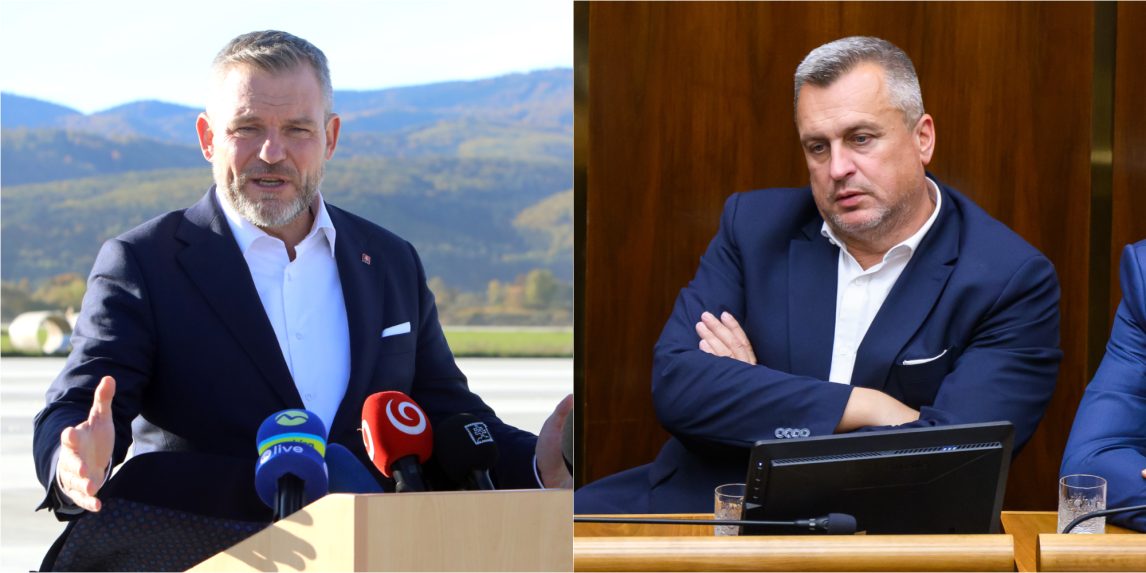Na snímke Peter Pellegrini a Andrej Danko.