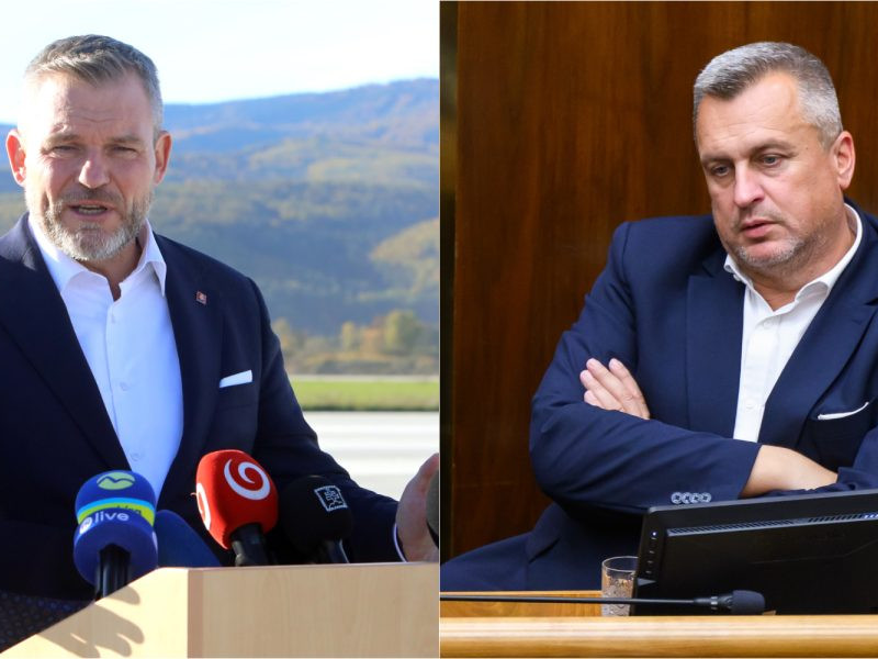 Na snímke Peter Pellegrini a Andrej Danko.