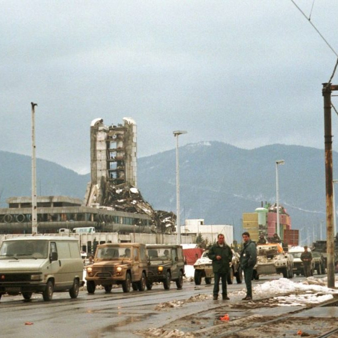 ulica v Sarajeve v 1992