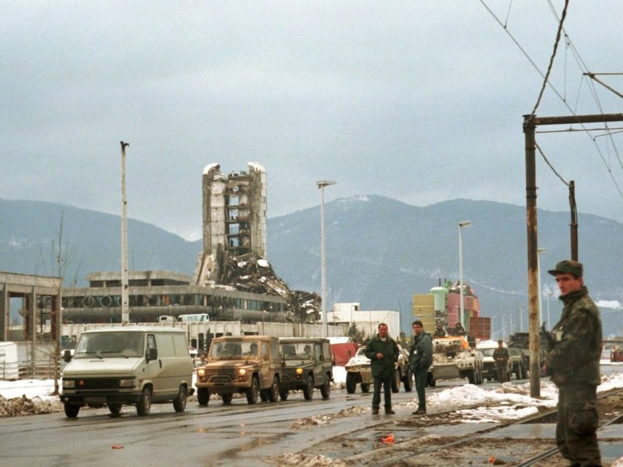 ulica v Sarajeve v 1992