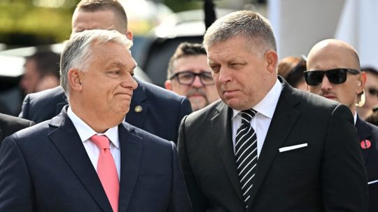 Robert Fico s Viktorom Orbánom.