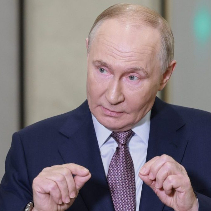 Na snímke Vladimir Putin.