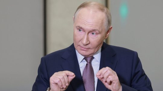 Na snímke Vladimir Putin.