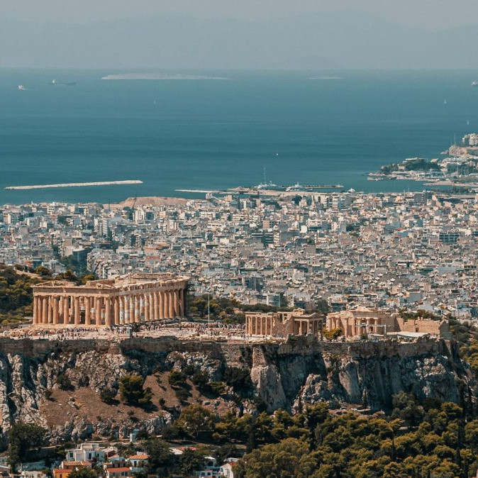 Na snímke grécke mesto Atény.