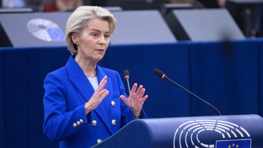 Na snímke Ursula von der Leyenová.