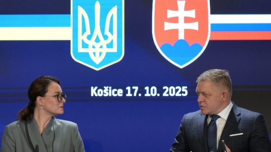 Robert Fico a Julija Svyrydenková.