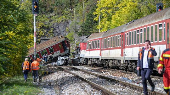 Na snímke miesto zrážky.
